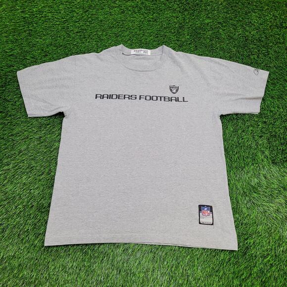 Vintage 90s Las Vegas Raiders Shirt Large 22x26 Gray Football - Picture 1 of 15